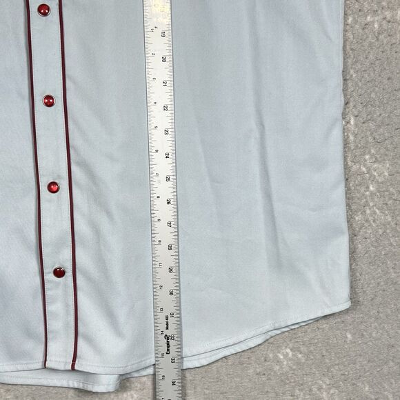 VTG Scully Western Rodeo Shirt Pearl Snap Men’s Sz XL Yellow/ Blue Long Sleeve - Picture 6 of 13